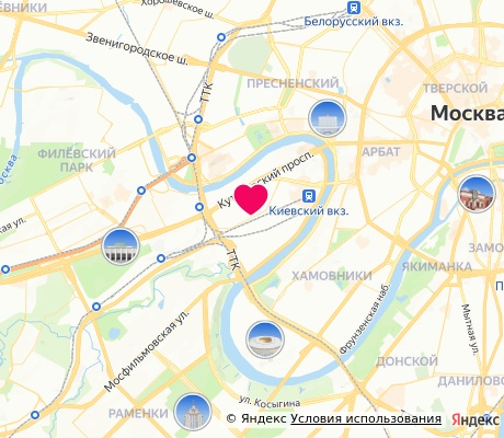 На карте
