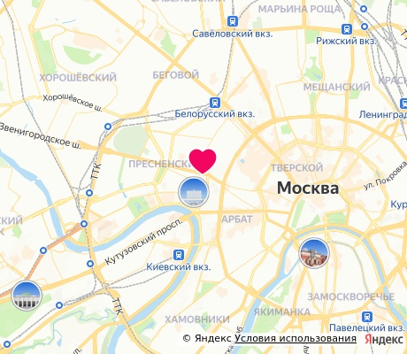 На карте